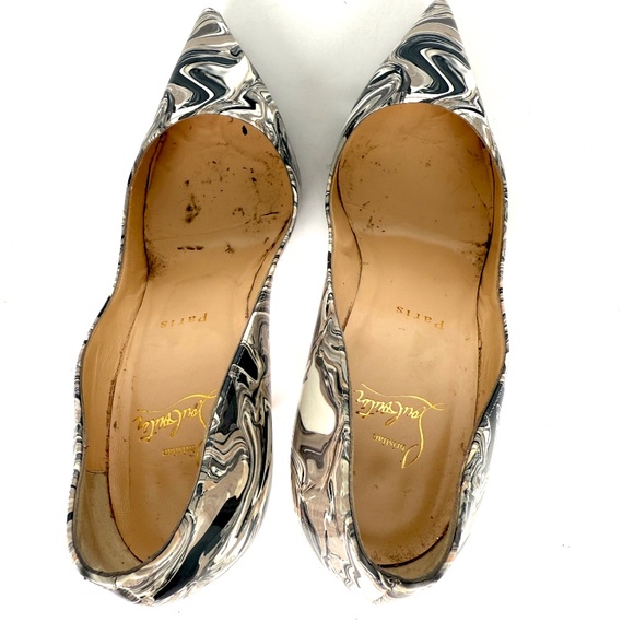 Christian Louboutin Pigalle Follies 100 Patent Leather Black Pointed Toe Pumps - Picture 7 of 10